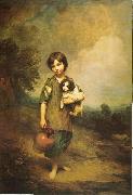 Thomas Gainsborough A Cottage Girl with Dog and Pitcher Sweden oil painting reproduction